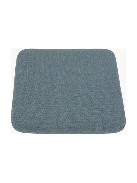 Bouclé-Sitzkissen Curva für Hocker, Hülle: Bouclé (Polyester, 92 % r, Graublau, B 32 x L 28 cm