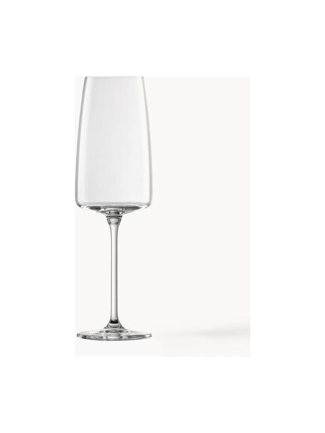 Copas flauta de champán de cristal Vivid Senses, 2 uds., Cristal Tritan

¡Trae el brillo del cristal a tu mesa de comedor! El cristal es excepcionalmente transparente y pesado, lo que significa que se siente valioso y al mismo tiempo tiene un buen aspecto. Además, los delicados cortes hacen de cada pieza un detalle especial, práctico y bonito., Transparente, Ø 7 x Al 24 cm, 380 ml