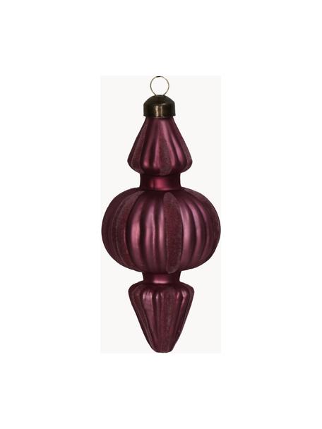 Décoration de sapin de Noël Mavu, salon velours, salon glamour, moderne, velours, Lilas foncé, Ø 7 x haut. 15 cm