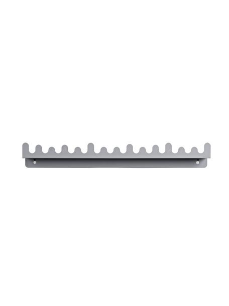 Półka ścienna z metalu Doodle, Metal malowany proszkowo, Szary, S 58 x W 9 cm