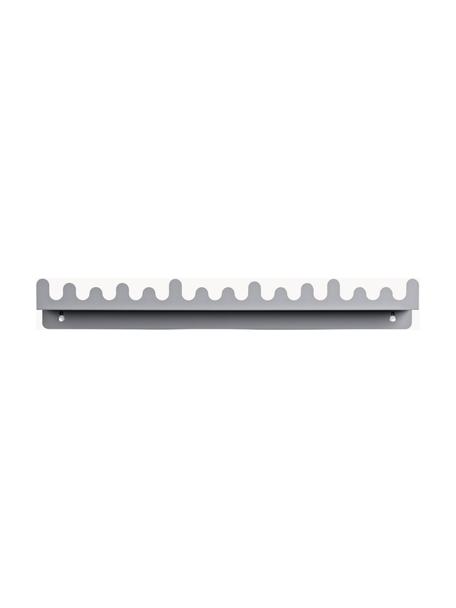 Étagère murale en métal Doodle, Métal, enduit, Gris, larg. 58 x haut. 9 cm