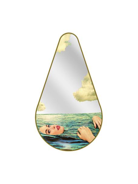Design wandspiegel Sea Girl, Frame: MDF, Vrouw in het water, B 45 x H 81 cm