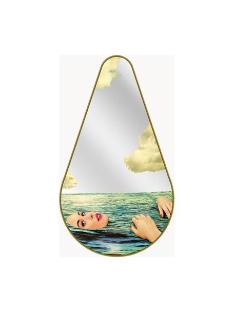 Designer Wandspiegel Sea Girl, Spiegelfläche: Spiegelglas, Rahmen: Mitteldichte Holzfaserpla, Bunt, B 45 x H 81 cm