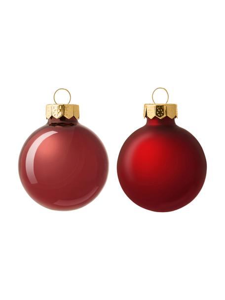 Ensemble de boules de Noël Evergreen, Lie de vin, Ø 4 cm, 16 pièces