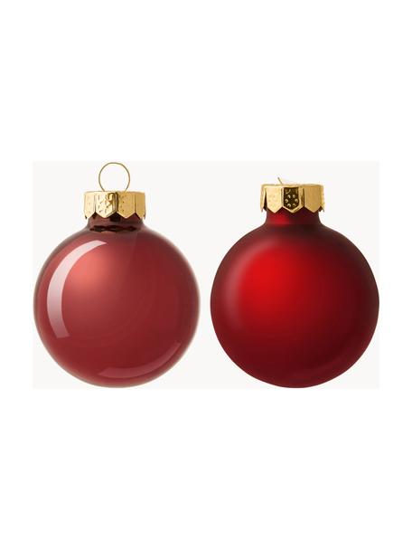 Set 4 palline di Natale Globe, Rosso scuro, Ø 4 cm, 16 pz