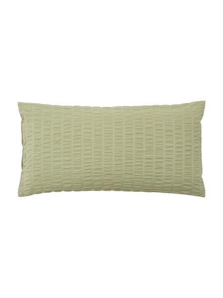 Poszewka na poduszkę z tkaniny typu seersucker Esme, 2 szt., Zielony, S 40 x D 80 cm