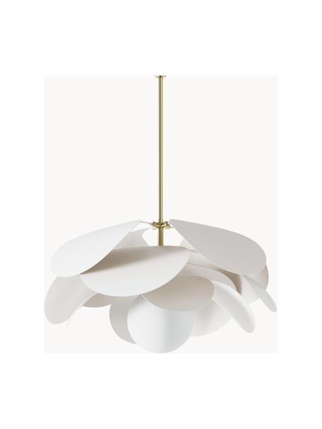 Designové závěsné svítidlo Peony, Tlumeně bílá, zlatá, Ø 45 cm, V 31 cm