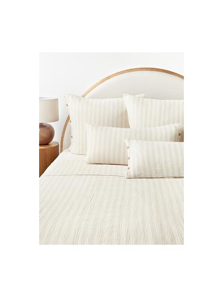 Sábana encimera de muselina Saige, Beige claro, Cama 90 cm (180 x 280 cm)