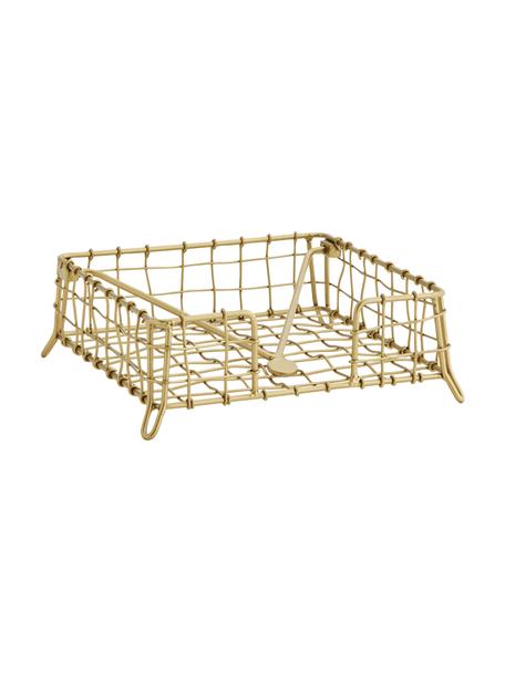 Serviettenhalter Ori, Metalldraht, pulverbeschichtet, Goldfarben, B 19 x H 7 cm