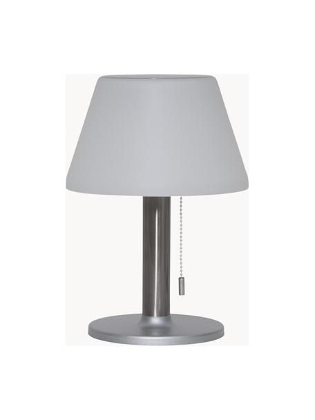 Solární venkovní stolní lampa Solia, Bílá, stříbrná, Ø 20 cm, V 28 cm