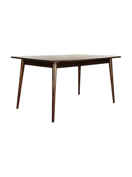 Obdélníkový jídelní stůl s deskou z mangového dřeva Oscar, Masivní lakované mangové dřevo, Tmavě hnědá, Š 150 cm, H 90 cm
