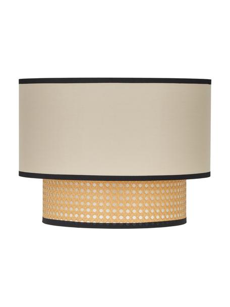 Plafoniera in tessuto e intreccio viennese Vienna, Baldacchino: metallo verniciato a polv, Paralume: miscela di cotone, plasti, Marrone chiaro, nero, beige, Ø 40 x Alt. 30 cm