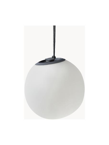 Mobiele dimbare LED hanglamp Norai met kleurverandering en afstandsbediening, Lamp: polyethyleen, Wit, donkergrijs, Ø 24 x H 24 cm
