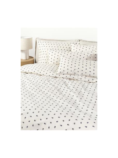 Baumwoll-Bettdeckenbezug Amma mit Tupfen-Muster, Webart: Renforcé Fadendichte 144 , Beige, B 155 x L 220 cm