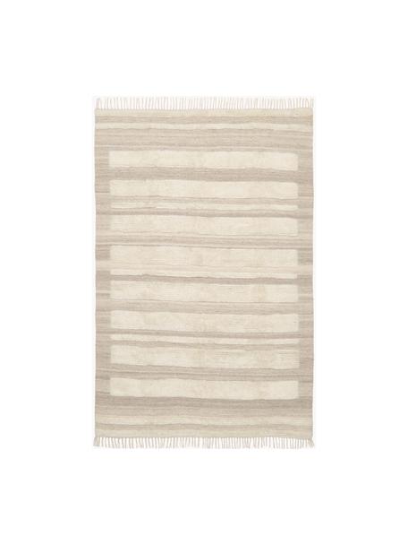Tapis en laine tissé à la main taupe/beige Anica, Taupe, beige, larg. 120 x long. 180 cm (taille S)