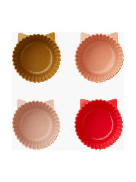 Moldes muffins Jerry, 12 uds., Silicona, Marrón claro, tonos rosas, rojo coral, Ø 7 x Al 4 cm
