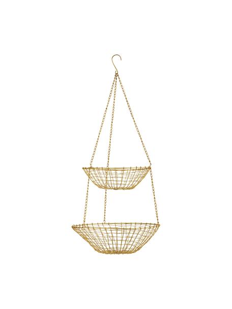 Wiszący kosz na owoce i warzywa Luiza, Metal powlekany, Odcienie mosiądzu, Ø 28 x W 58 cm