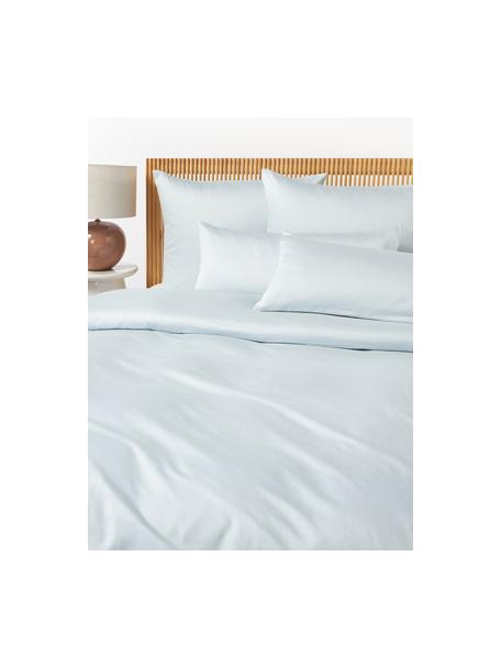 Baumwollsatin-Bettdeckenbezug Comfort, Webart: Satin Fadendichte 300 TC,, Hellblau, B 135 x L 200 cm