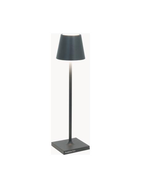 Prenosná stolová LED lampa Poldina, Antracitová, matná, Ø 7 x V 27 cm