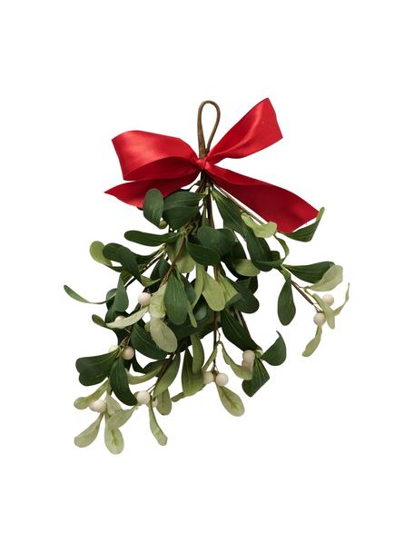 Adorno para colgar Mistletoe, Polietileno, Verde, rojo, blanco, An 22 x Al 28 cm