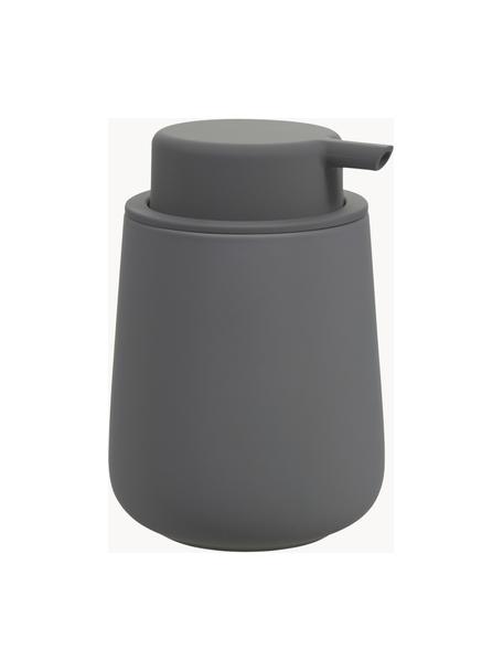 Porzellan-Seifenspender Nova One, Behälter: Porzellan, Dunkelgrau, Ø 8 x H 12 cm