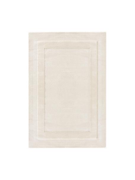 Tappeto in cotone tessuto a mano con motivo a rilievo Dania, 100% cotone, Bianco crema, Larg. 120 x Lung. 180 cm (taglia S)