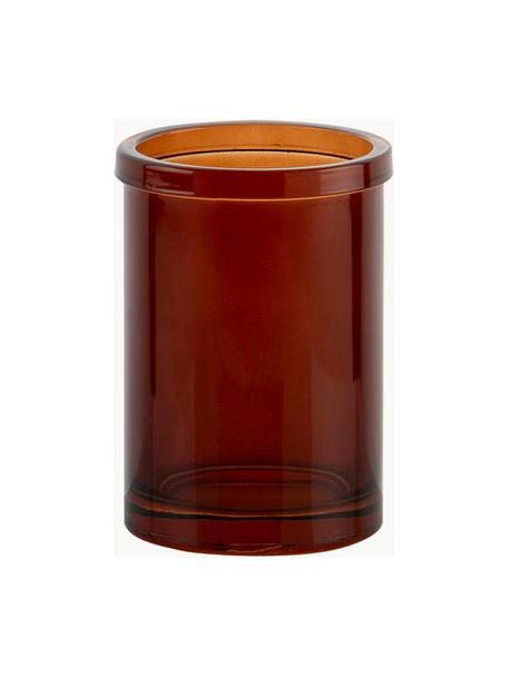 Vaso cepillo de dientes Dorsey, Vidrio, Marrón, Ø 7 x Al 11 cm