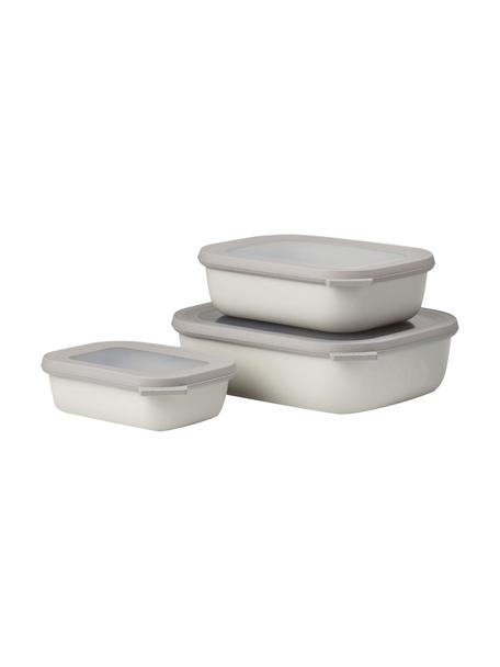 Set 3 contenitori Cirqula, Polipropilene (PP), elastomeri termoplastici (TPE), senza BPA, Beige, 500 ml / 1 L / 2 L