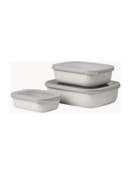 Aufbewahrungsboxen Cirqula, 3er-Set, Polypropylen (PP), Thermoplastische Elastomere (TPE), BPA-frei, Beige, 500 ml / 1 L / 2 L