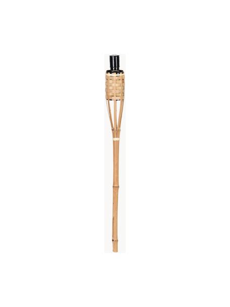 Antorchas Bambus, 3 pzas., Estructura: madera de bambú, Marrón claro, Ø 6 x Al 63 cm