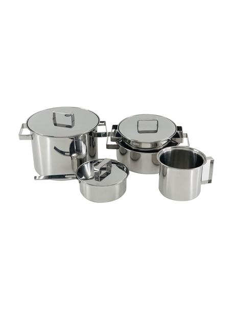Batería de acero inoxidable Design Plus, 8 pzas., Acero inoxidable 18/10, Plateado, Set de diferentes tamaños, 8 pzas.