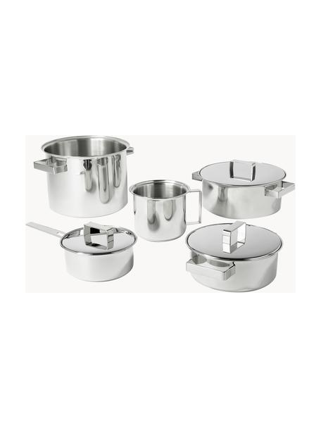 Roestvrijstalen kookpannen Design Plus, set van 8, Roestvrij staal 18/10, Zilverkleurig, 8-delige set met verschillende formaten