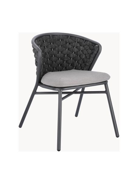Zahradní židle Harlow, Světle šedá, antracitová, Š 62 cm, H 58 cm