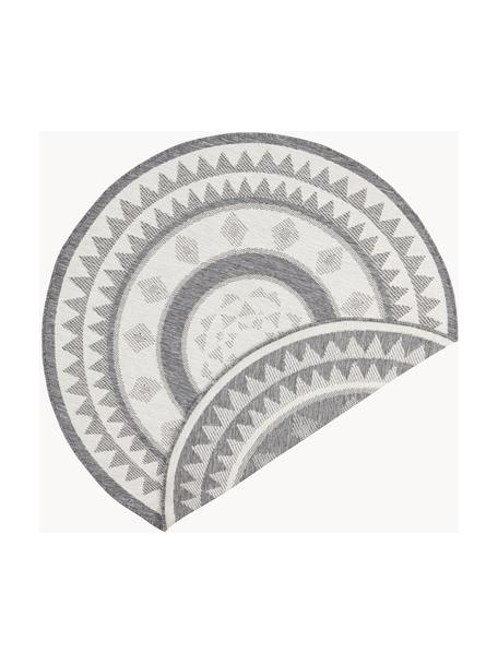 Tapis réversible intérieur-extérieur, rond, gris/crème Jamaica, Gris, couleur crème, imprimé, Ø 200 cm (taille L)