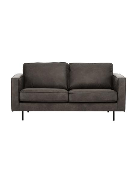 Sofa skórzana z recyklingu Hunter (2-osobowa), Tapicerka: skóra z recyklingu (70% s, Nogi: tworzywo sztuczne, Szarobrązowy, S 164 x G 90 cm