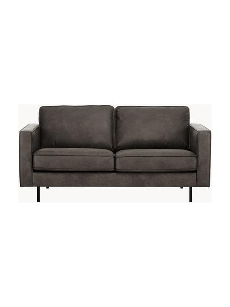 Sofa Hunter (2-Sitzer) aus recyceltem Leder, Bezug: Recyceltes Leder (70% Led, Gestell: Massives Kiefernholz und , Leder Anthrazit, B 164 cm x T 90 cm