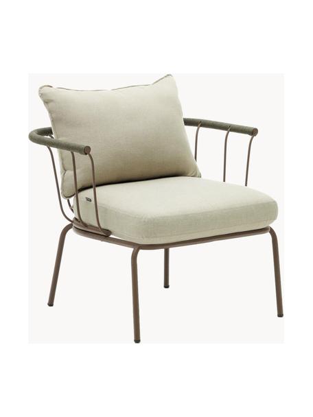 Fauteuil lounge de jardin Jay, Tissu beige, brun, larg. 77 x prof. 70 cm