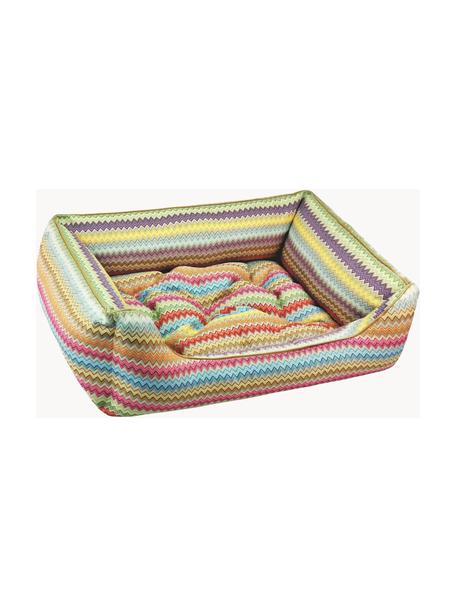 Cuccia per cani Zik Zak, in diverse misure, Rivestimento: 45% cotone, 35% poliester, Multicolore, Larg. 100 x Prof. 80 cm