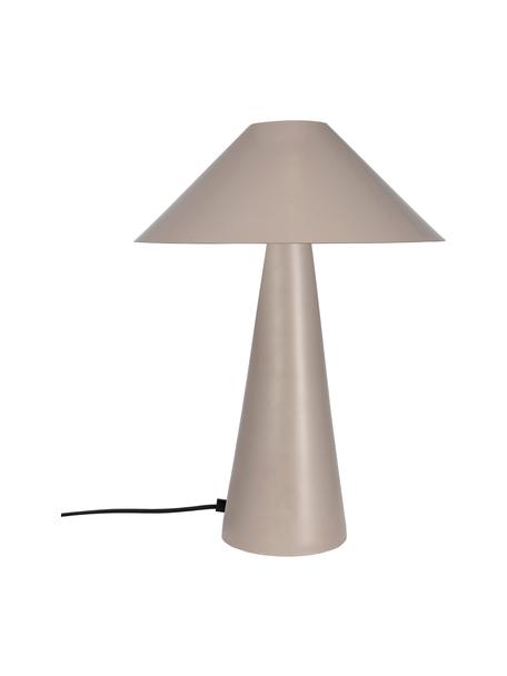 Design tafellamp Cannes in taupe, Lampenkap: gecoat metaal, Lampvoet: gecoat metaal, Taupe, Ø 30 x H 47 cm
