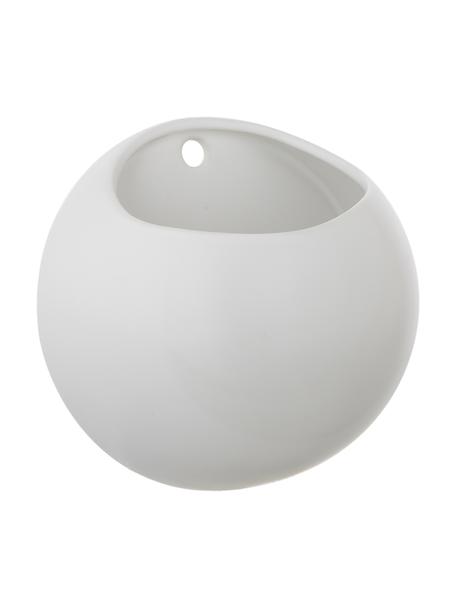 Kleiner Wand-Übertopf Globe aus Keramik, Keramik, Weiß, Ø 15 x H 15 cm