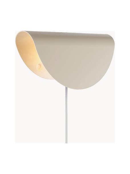 Wandleuchte Model 2110 mit Stecker, Hellbeige, B 21 x H 10 cm