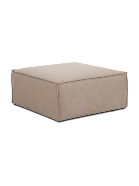 Poggiapiedi da divano Lennon, Rivestimento: 100% poliestere Con 115.0, Struttura: legno di pino massiccio, , Piedini: plastica, Tessuto marrone, Larg. 88 x Alt. 43 cm