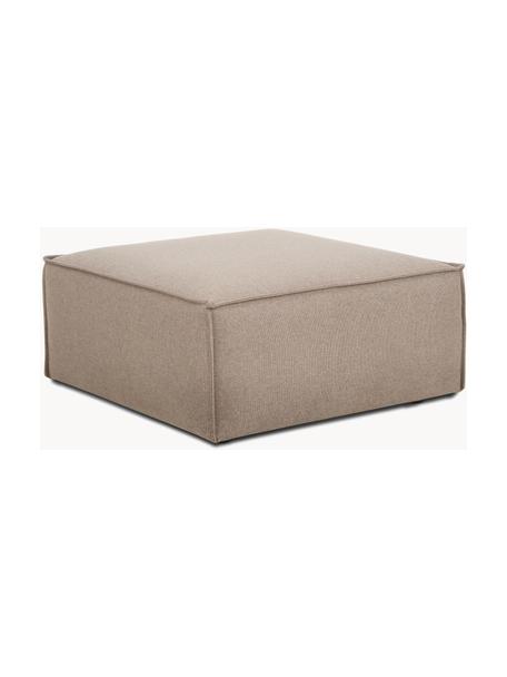 Poggiapiedi Lennon, Rivestimento: 100% poliestere Con 115.0, Struttura: legno di pino massiccio, , Piedini: plastica, Tessuto taupe, Larg. 88 x Prof. 88 cm