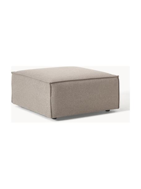 Sofa-Hocker Lennon, Bezug: 100 % Polyester Der strap, Gestell: Massives Kiefernholz, Spe, Webstoff Taupe, B 88 x T 88 cm