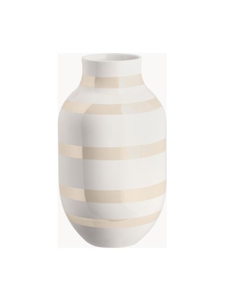 Velká ručně vyrobená keramická váza Omaggio, Keramika, Krémová, Ø 20 cm, V 31 cm