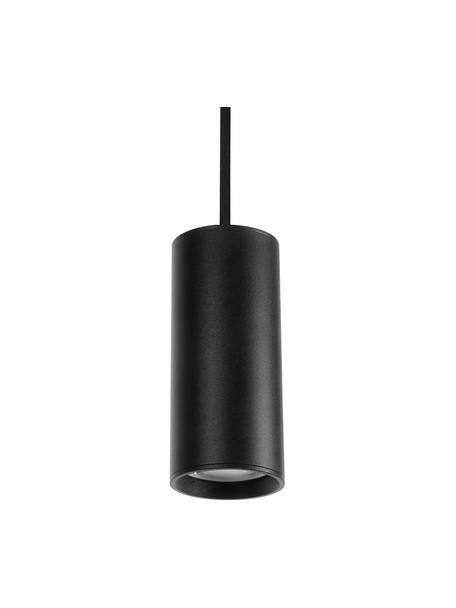 Lámpara de techo pequeña Aila, Pantalla: aluminio recubierto, Anclaje: aluminio recubierto, Cable: plástico, Negro, Ø 6 x Al 20 cm