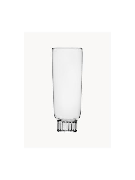Verre à long drink artisanal Liberta, Verre borosilicate, Transparent, Ø 6 x haut. 15 cm, 250 ml