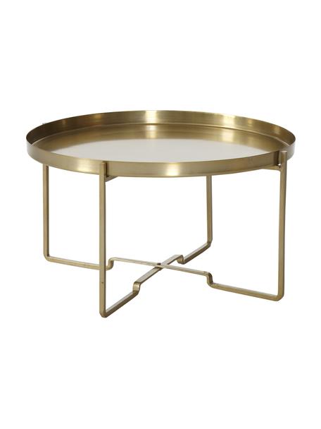 Tavolino-vassoio da salotto rotondo dorato George, Metallo rivestito, Dorato, Ø 57 x Alt. 31 cm