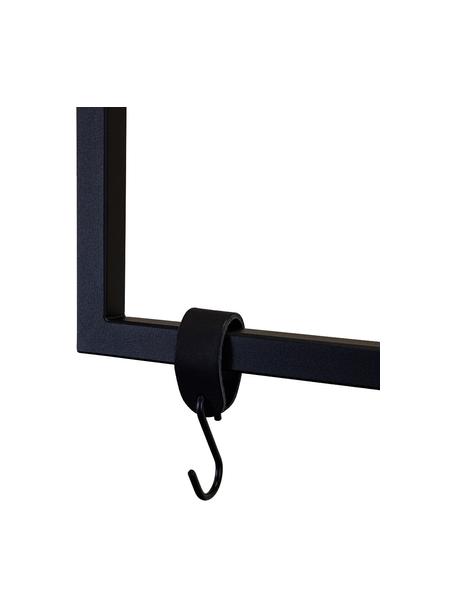 Kapstokhaak S-haken, 3 stuks, Leer, staal, gepoedercoat, Zwart, B 5 x H 10 cm