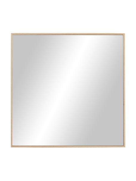 Čtvercové nástěnné zrcadlo  s hnědým dřevěným rámem Avery, Dubové dřevo, Š 55 cm, V 55 cm